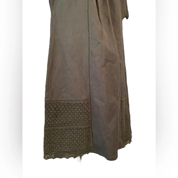 Anthropologie Girls From Savoy Linen Blend Black Dress - Picture 4 of 11